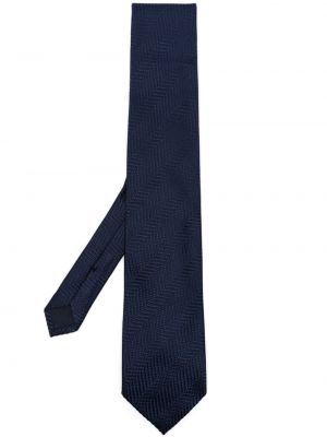 Jedwabny krawat żakardowy Tom Ford niebieski