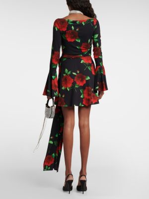 Mini robe à fleurs Magda Butrym noir