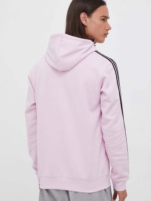 Mikina s kapucí s aplikacemi Adidas Originals růžová