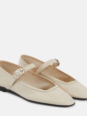 Ballerines en cuir Le Monde Beryl blanc