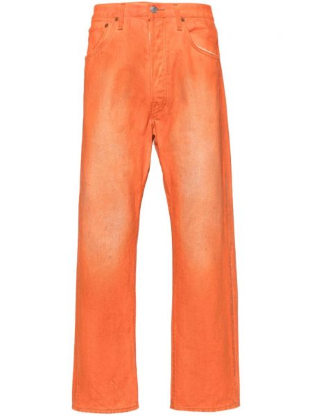 Madala vöökohaga sirged teksapüksid Acne Studios oranž
