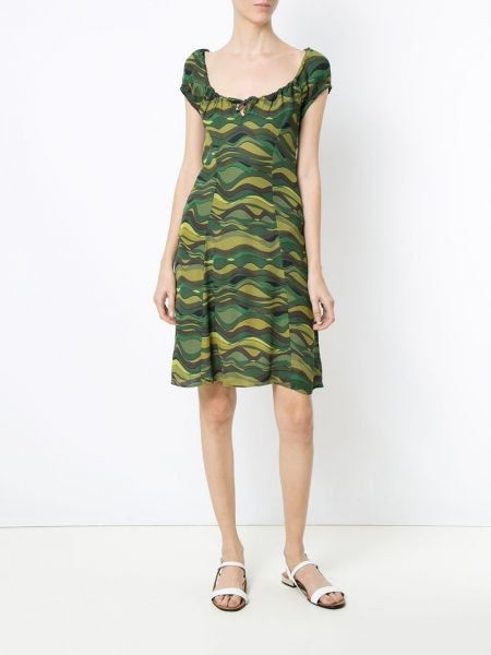 Kleid mit print Amir Slama grün