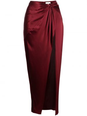 Hedvábné pouzdrová sukně Fleur Du Mal červené