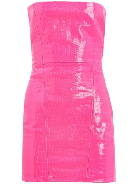 Δερμάτινη μini φόρεμα Retrofete ροζ