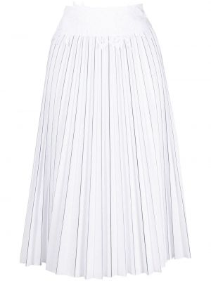 Plisirana midi suknja Ermanno Firenze bijela