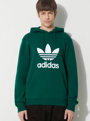 Pulover s kapuco Adidas Originals zelena