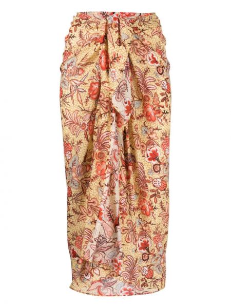 Suknja s cvjetnim printom s printom Ulla Johnson