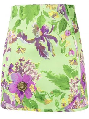 Mini suknja s cvjetnim printom Vivetta zelena