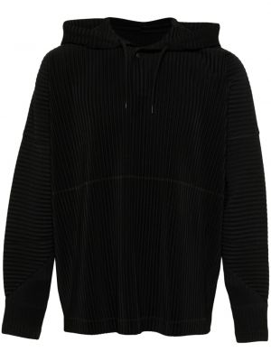 Bluza z kapturem plisowana Homme Plisse Issey Miyake czarna