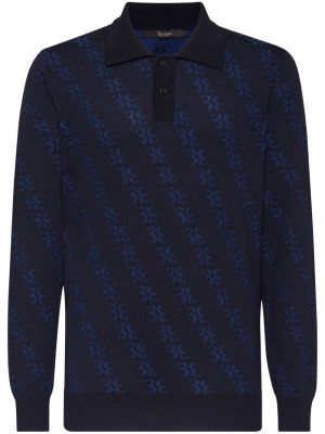 Polo en tricot avec manches longues Billionaire bleu
