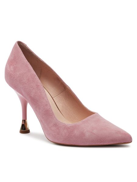 Полуотворени обувки с ток R.polański розово