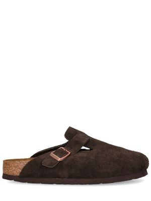 Sandale din piele de căprioară Birkenstock maro