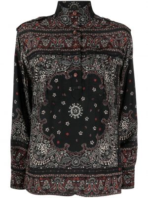 Bluza s printom s paisley uzorkom Zimmermann crna