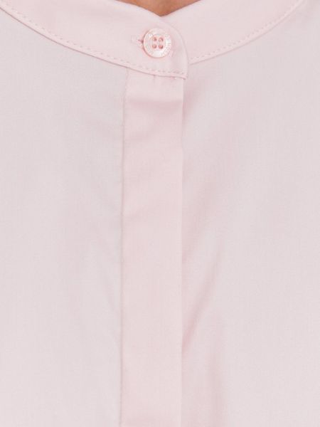 Bluzka slim fit ze stójką Mos Mosh różowa