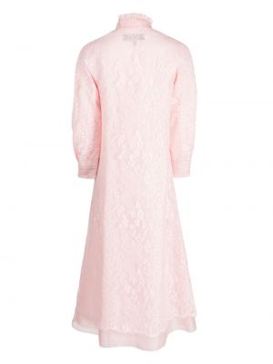 Krajkový plisovaný kabát Shiatzy Chen růžový