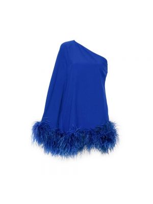 Sukienka w piórka Taller Marmo niebieska
