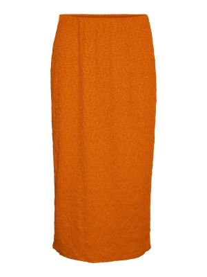 Midi φούστα Vero Moda πορτοκαλί