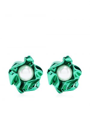 Boucles d'oreilles avec perles Sterling King vert