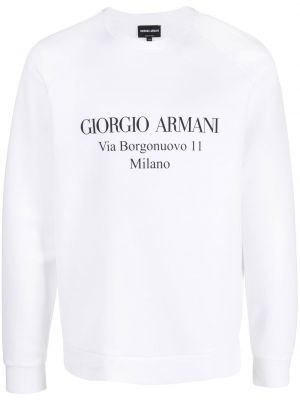Суитчър с принт Giorgio Armani бяло