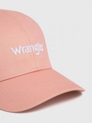 Хлопковая кепка Wrangler розовая