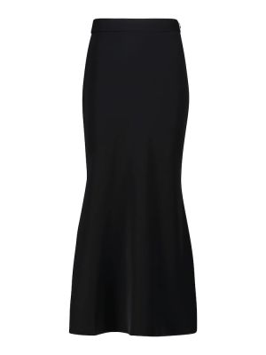 Midi sukňa s vysokým pásom Deveaux New York čierna