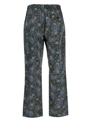 Květinové rovné kalhoty s paisley potiskem Soulland