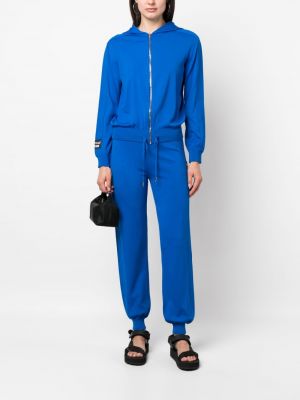 Mikina s kapucí Boutique Moschino modrá