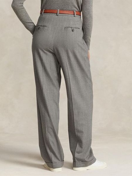 Плиссированные шерстяные брюки Ralph Lauren