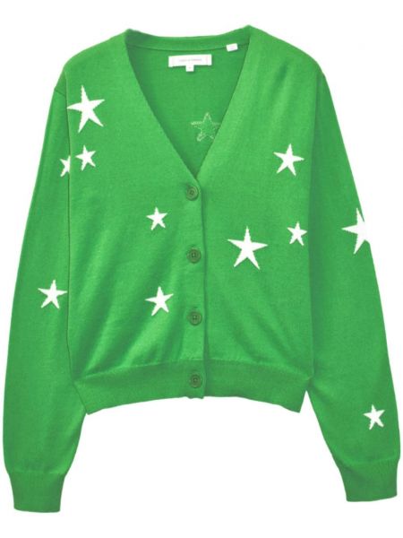 Cardigan lung cu stele Chinti & Parker verde