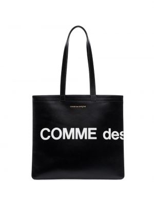 Dabīgās ādas shopper soma ar apdruku Comme Des Garçons Wallet