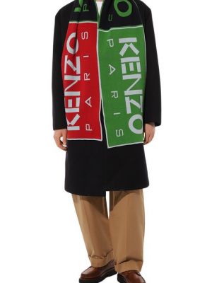 Хлопковый шерстяной шарф Kenzo