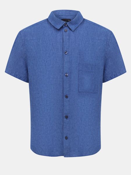 Джинсовая рубашка Alessandro Manzoni Jeans синяя