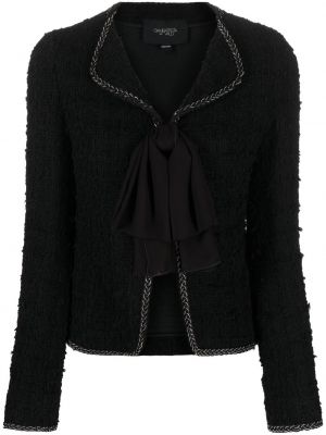 Pletena jakna iz tvida Giambattista Valli črna