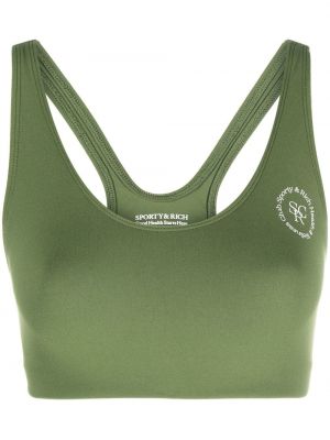 Top con stampa Sporty & Rich verde