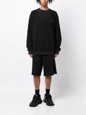 Medvilninis siuvinėtas džemperis Team Wang Design juoda