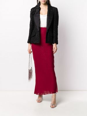 Falda larga Christian Dior rojo