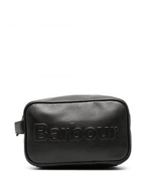 Kožená taška Barbour černá