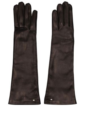 Mănuși din piele Max Mara negru
