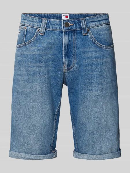 Szorty jeansowe bawełniane Tommy Jeans niebieskie