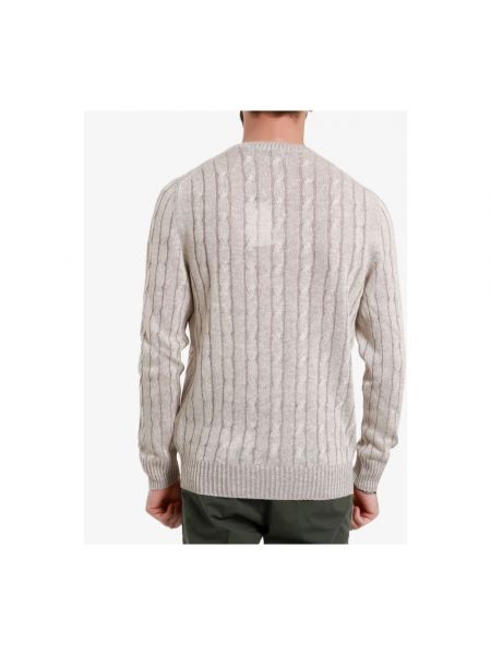 Jersey de lino de algodón de tela jersey Gran Sasso beige