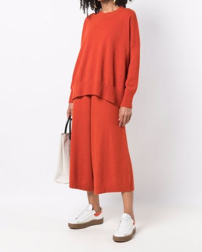 Jersey de cachemir de tela jersey con estampado de cachemira Oyuna naranja