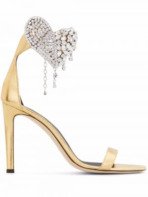 Sandale de cristal Giuseppe Zanotti auriu