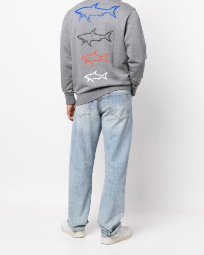 Sweatshirt mit print mit rundem ausschnitt Paul & Shark grau