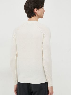 Sweter wełniany Liu Jo beżowy