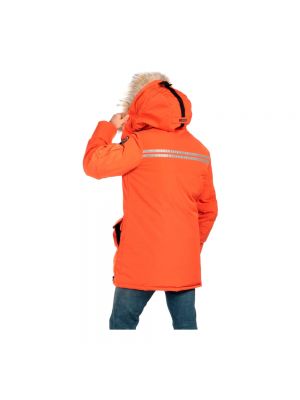 Abrigo de invierno con capucha Museum naranja