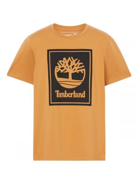 Koszulka z krótkim rękawem Timberland brązowa