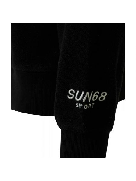 Sudadera con capucha de algodón Sun68 negro