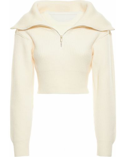 Вълнен пуловер Jacquemus бяло