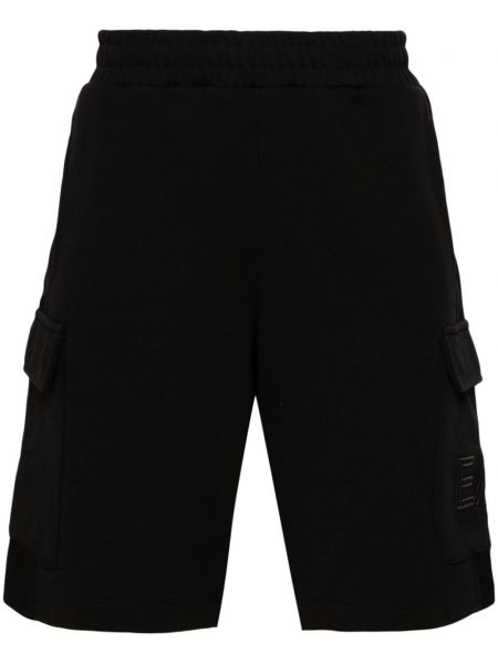 Brodeerattu bermudashortsit Ea7 Emporio Armani musta