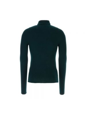 Jersey cuello alto de lana de tela jersey Balmain verde